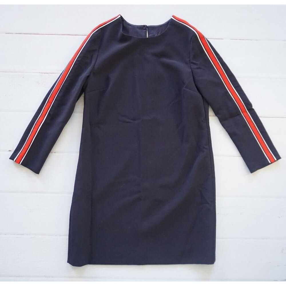 Banana Republic Navy Blue Long-Sleeve Shift Dress - Petite 0P - Picture 1 of 9
